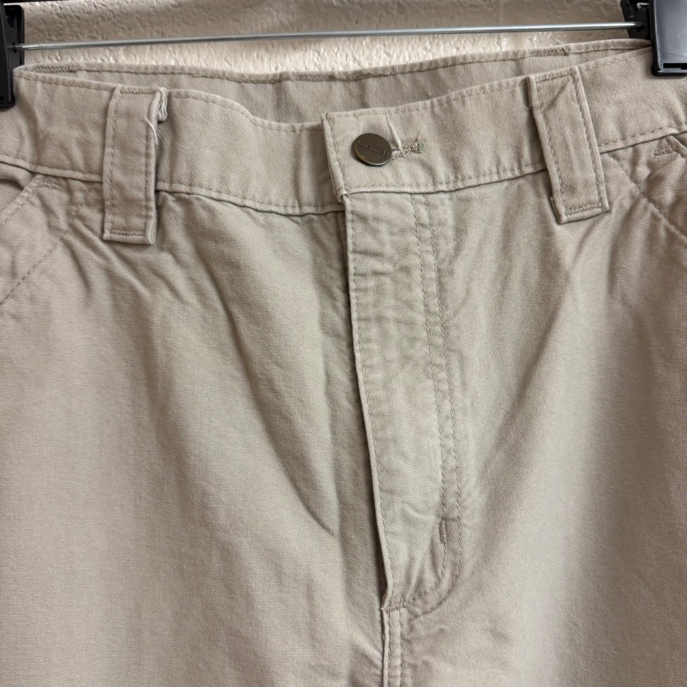 Carhartt Mens B151-TAN Original Dungaree Fit Canvas Work Pants 34x30 Tan Cotton - Picture 3 of 9
